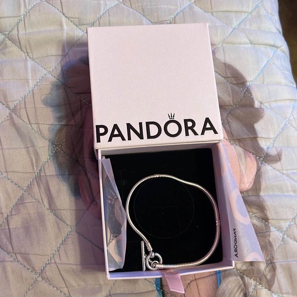 Pandora Moments T Barr Snake Chain Bracelet